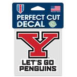 Wholesale-Youngstown State Penguins SLOGAN Perfect Cut Color Decal 4" x 4"