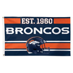 Denver Broncos Established Flag - Deluxe 3' X 5'