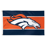 Denver Broncos Horiz. Stripes Flag - Deluxe 3' X 5'