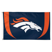 Denver Broncos Vertical Stripes Flag - Deluxe 3' X 5'