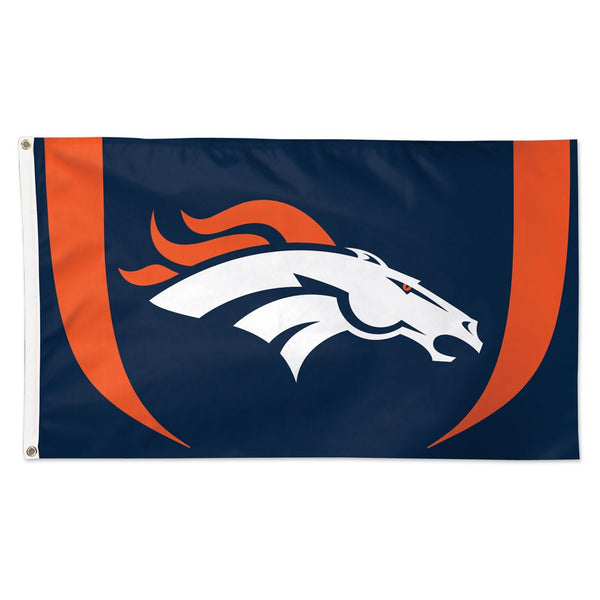 Denver Broncos Vertical Stripes Flag - Deluxe 3' X 5'