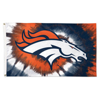 Denver Broncos Tie Dye Flag - Deluxe 3' X 5'