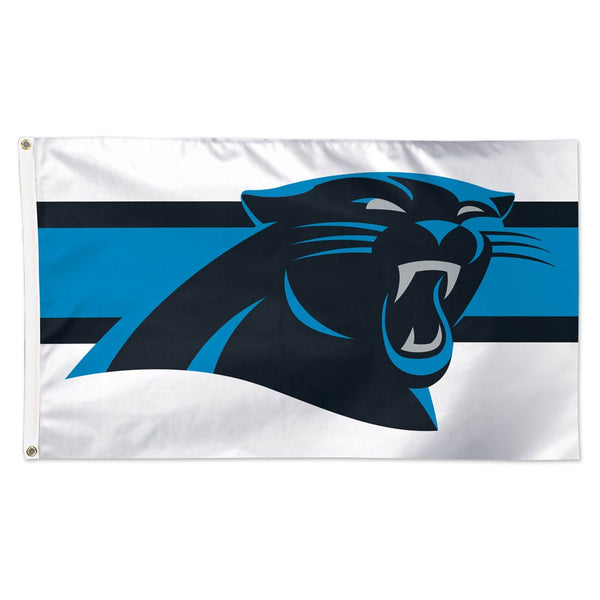 Carolina Panthers Away Stripes Flag - Deluxe 3' X 5'
