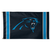 Carolina Panthers Vertical Stripes Flag - Deluxe 3' X 5'