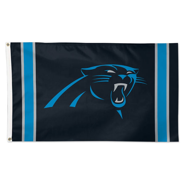 Carolina Panthers Vertical Stripes Flag - Deluxe 3' X 5'