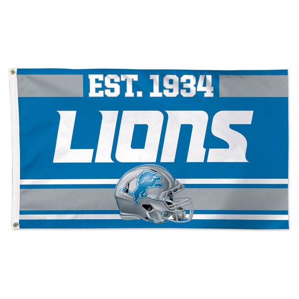 Detroit Lions Established Flag - Deluxe 3' X 5'