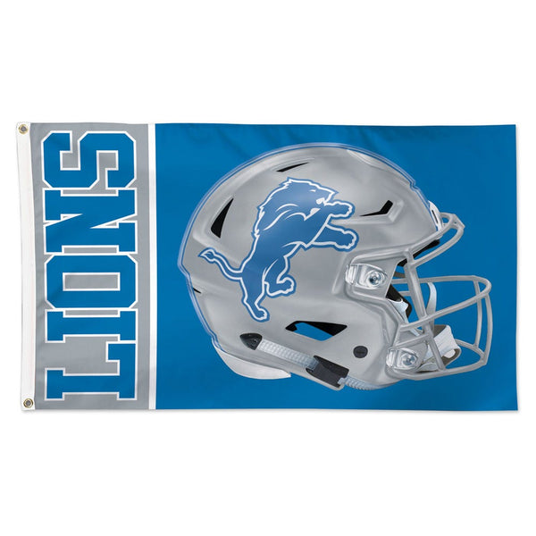 Detroit Lions Helmet Flag - Deluxe 3' X 5'