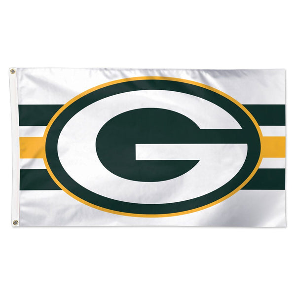Green Bay Packers Away Stripes Flag - Deluxe 3' X 5'