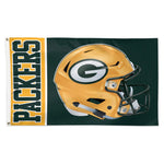Green Bay Packers Helmet Flag - Deluxe 3' X 5'