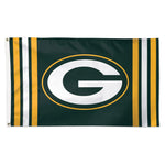 Green Bay Packers Vertical Stripes Flag - Deluxe 3' X 5'