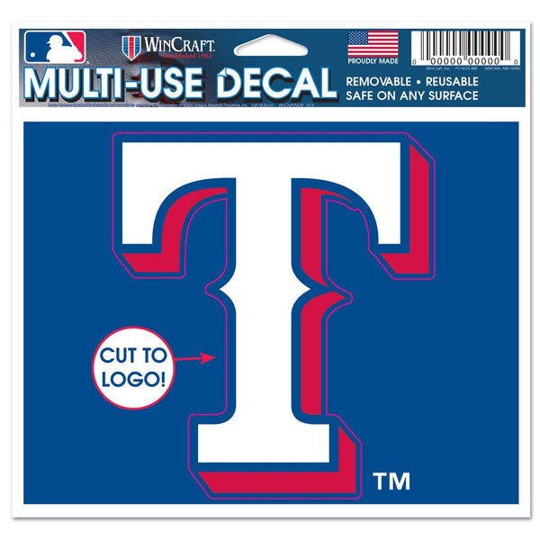 Texas Rangers Multi-Use Decal - cut to logo 5" x 6"