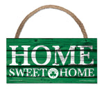Boston Celtics home sweet home Wood Sign w/Rope 5" x 10"