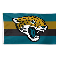 Jacksonville Jaguars Classic Stripes Flag - Deluxe 3' X 5'