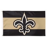 New Orleans Saints Horiz. Stripes Flag - Deluxe 3' X 5'
