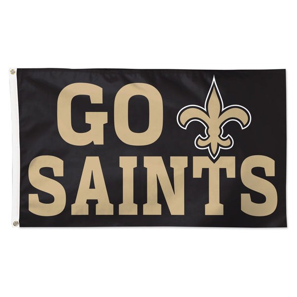 New Orleans Saints SLOGAN Flag - Deluxe 3' X 5'