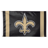 New Orleans Saints Vertical Stripes Flag - Deluxe 3' X 5'