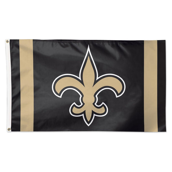 New Orleans Saints Vertical Stripes Flag - Deluxe 3' X 5'