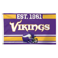 Minnesota Vikings Established Flag - Deluxe 3' X 5'