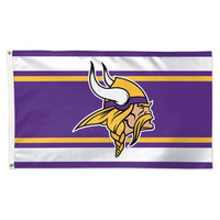 Minnesota Vikings Horiz. Stripes Flag - Deluxe 3' X 5'