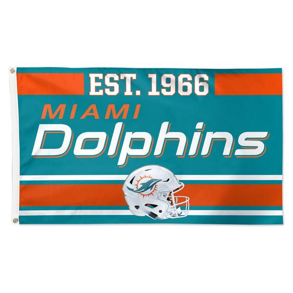 Miami Dolphins Established Flag - Deluxe 3' X 5'
