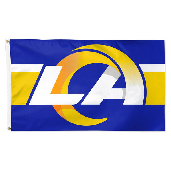 Los Angeles Rams Horiz. Stripes Flag - Deluxe 3' X 5'