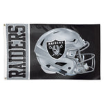 Las Vegas Raiders Helmet Flag - Deluxe 3' X 5'