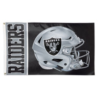 Las Vegas Raiders Helmet Flag - Deluxe 3' X 5'