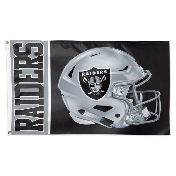Las Vegas Raiders Helmet Flag - Deluxe 3' X 5'
