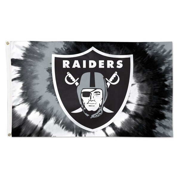 Las Vegas Raiders Tie Dye Flag - Deluxe 3' X 5'
