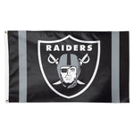 Las Vegas Raiders Vertical Stripes Flag - Deluxe 3' X 5'