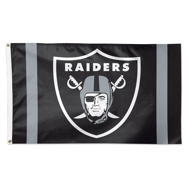 Las Vegas Raiders Vertical Stripes Flag - Deluxe 3' X 5'