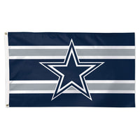 Dallas Cowboys Horiz. Stripes Flag - Deluxe 3' X 5'
