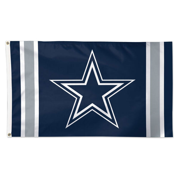 Dallas Cowboys Vertical Stripes Flag - Deluxe 3' X 5'