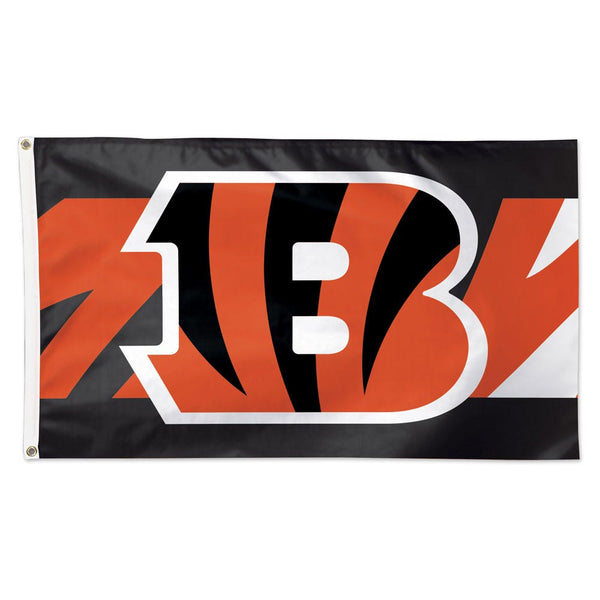 Cincinnati Bengals Horiz. Stripes Flag - Deluxe 3' X 5'