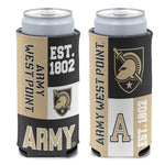 Wholesale-Army Black Knights color Block 12 oz Slim Can Cooler