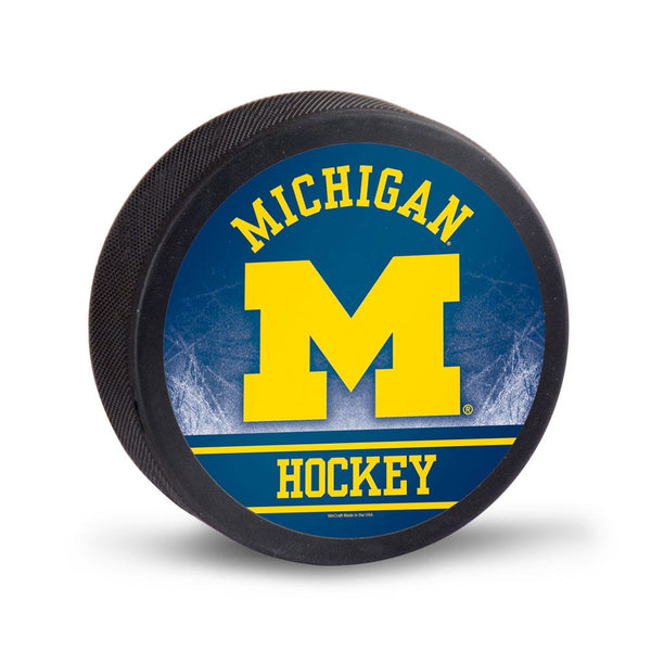 Michigan Wolverines Hockey Puck Packaged