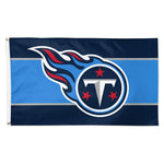 Tennessee Titans Horiz. Stripes Flag - Deluxe 3' X 5'