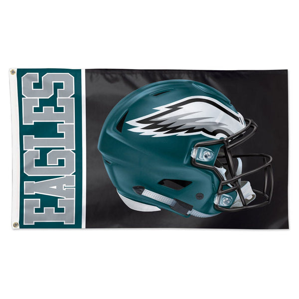 Philadelphia Eagles Helmet Flag - Deluxe 3' X 5'