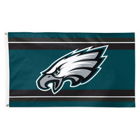 Philadelphia Eagles Horiz. Stripes Flag - Deluxe 3' X 5'