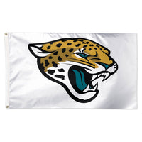 Jacksonville Jaguars White Background Flag - Deluxe 3' X 5'