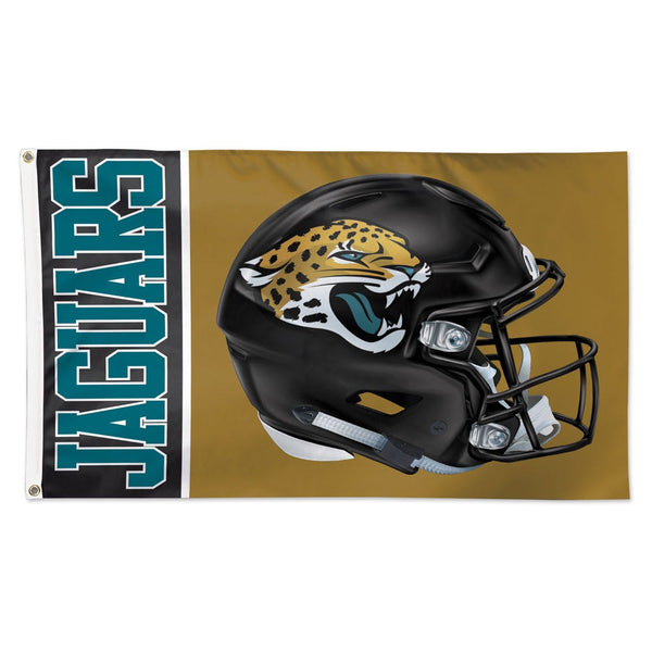 Jacksonville Jaguars Helmet Flag - Deluxe 3' X 5'