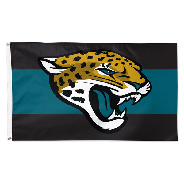 Jacksonville Jaguars Horiz. Stripes Flag - Deluxe 3' X 5'