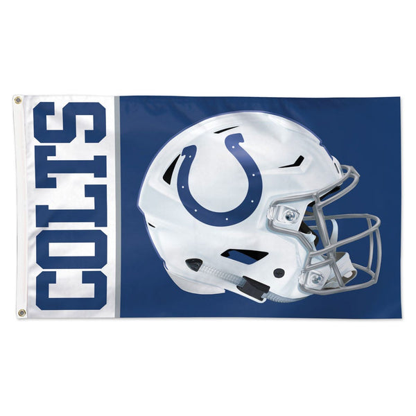 Indianapolis Colts Helmet Flag - Deluxe 3' X 5'
