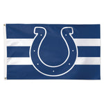 Indianapolis Colts Horiz. Stripes Flag - Deluxe 3' X 5'