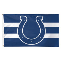 Indianapolis Colts Horiz. Stripes Flag - Deluxe 3' X 5'