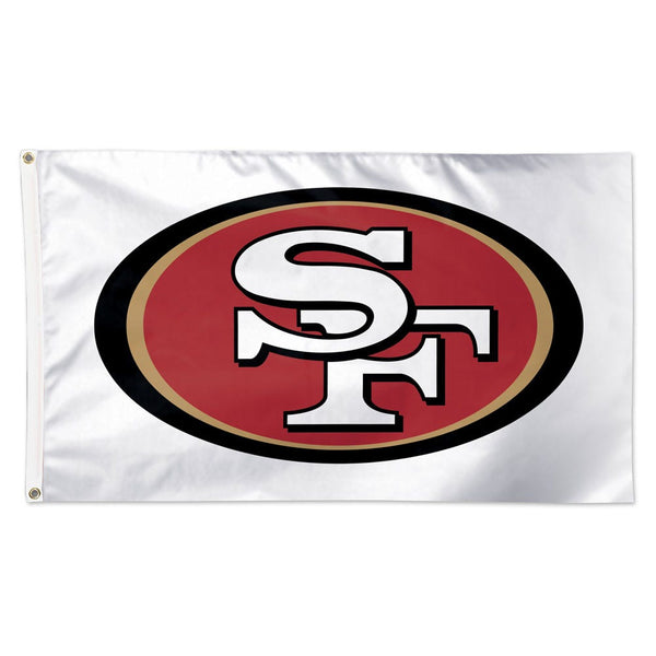 San Francisco 49ers White Background Flag - Deluxe 3' X 5'
