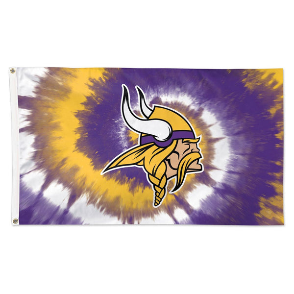Minnesota Vikings Tie Dye Flag - Deluxe 3' X 5'