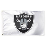 Las Vegas Raiders White Background Flag - Deluxe 3' X 5'