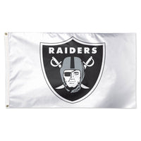Las Vegas Raiders White Background Flag - Deluxe 3' X 5'