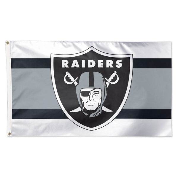 Las Vegas Raiders Away Stripes Flag - Deluxe 3' X 5'